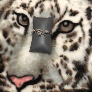 Silver charm wrist bracelet